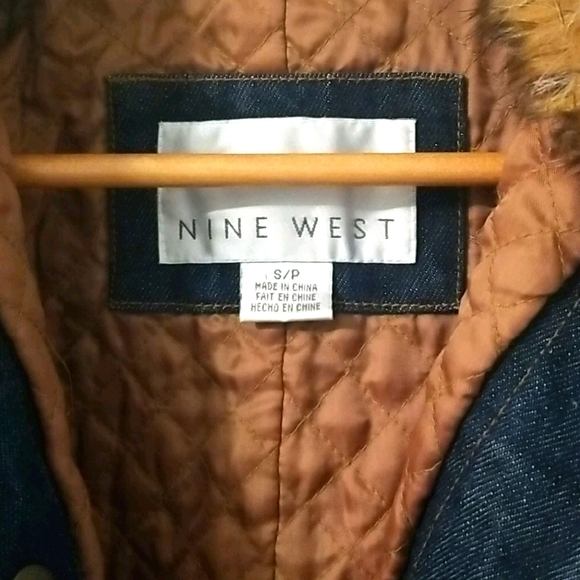 Nine West denim jacket with removable trim - Picture 3 of 3